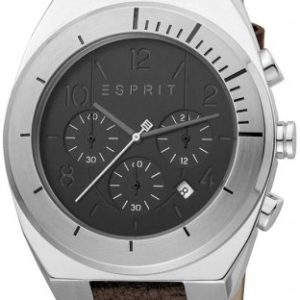 Esprit Herrklocka ES1G157L0015 Strike Grå/Läder Ø44 mm