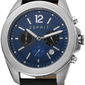 Esprit Herrklocka ES1G159L0025 Field Blå/Läder Ø45 mm