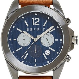 Esprit Herrklocka ES1G159L0045 Field Blå/Läder Ø45 mm