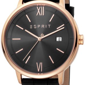 Esprit Herrklocka ES1G181L0035 Kaye Svart/Läder Ø42 mm