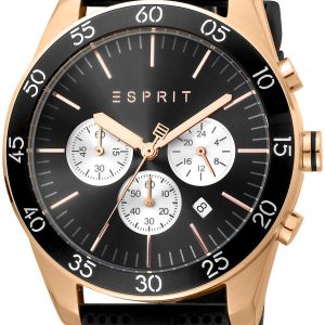 Esprit Herrklocka ES1G204P0065 Jordan Svart/Gummi Ø44 mm