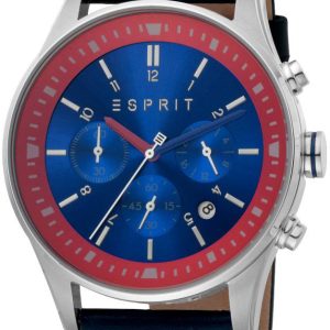 Esprit Herrklocka ES1G209L0025 Blå/Läder Ø42 mm