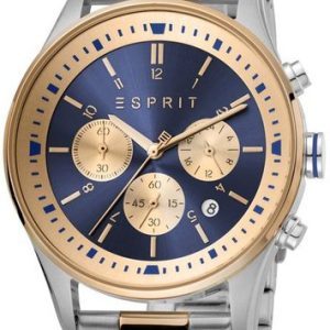 Esprit Herrklocka ES1G209M0105 Blå/Roséguldstonat stål Ø42 mm