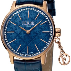 Ferrè Milano 99999 Damklocka FM1L103L0031 Blå/Läder Ø32 mm