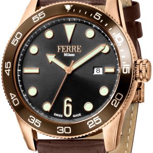 Ferrè Milano 99999 Herrklocka FM1G109L0031 Svart/Läder Ø42 mm