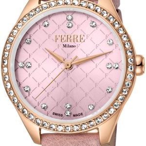 Ferrè Milano Damklocka FM1L116L0031 Rosa/Läder Ø32 mm