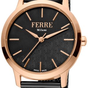 Ferrè Milano Damklocka FM1L152M0141 Donna Sara Svart/Roséguldstonat