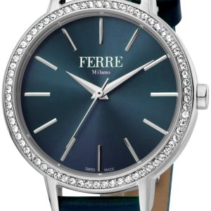 Ferrè Milano Damklocka FM1L173L0011 Donna Dalia Blå/Läder Ø34 mm