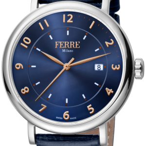 Ferrè Milano Herrklocka FM1G111L0011 Riccardo Blå/Läder Ø43 mm