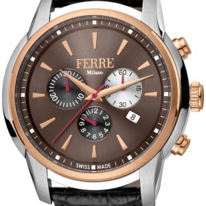 Ferrè Milano Herrklocka FM1G131L0041 Guido Brun/Läder Ø45 mm