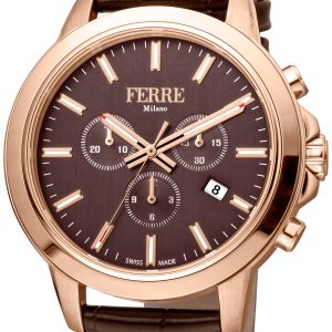 Ferrè Milano Herrklocka FM1G153L0031 John Brun/Läder Ø44 mm