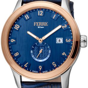 Ferrè Milano Herrklocka FM1G155L0041 Silvio Blå/Läder Ø43 mm