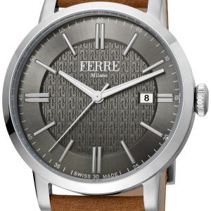 Ferrè Milano Herrklocka FM1G156L0021 Raffaele Grå/Läder Ø41 mm