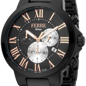 Ferrè Milano Herrklocka FM1G177M0071 Giorgio Svart/Stål Ø44 mm