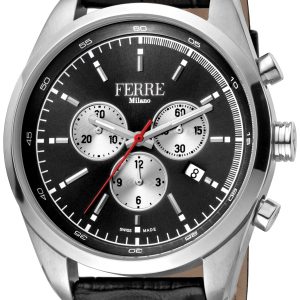 Ferrè Milano Michele Herrklocka FM1G129L0021 Svart/Läder Ø44 mm