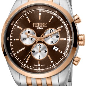 Ferrè Milano Michele Herrklocka FM1G129M0091 Brun/Roséguldstonat