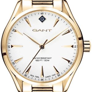 Gant 99999 Damklocka G129003 Vit/Gulguldtonat stål Ø34 mm