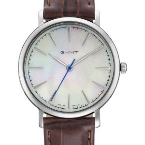 Gant Damklocka GT021002 Stanford Vit/Läder Ø36 mm