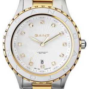 Gant Damklocka W70533 Byron Vit/Gulguldtonat stål Ø39 mm