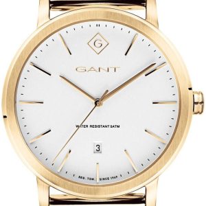 Gant Herrklocka G122009 Vit/Gulguldtonat stål Ø40 mm