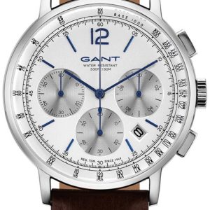 Gant Herrklocka GT079001 Silverfärgad/Läder Ø42 mm