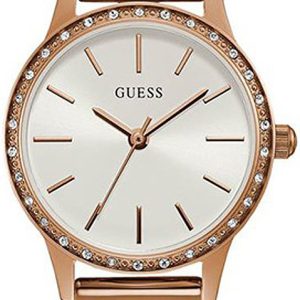 Guess 99999 Damklocka GW0025L3 Vit/Roséguldstonat stål Ø27 mm