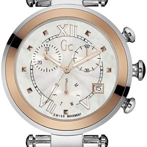 Guess Damklocka Y05002M1 Vit/Roséguldstonat stål Ø36 mm