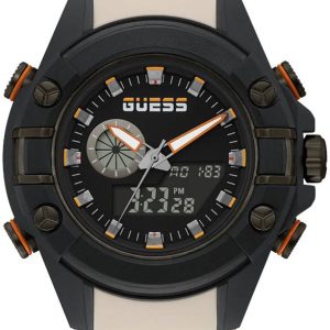 Guess Herrklocka GW0269G1 Svart/Gummi Ø47 mm