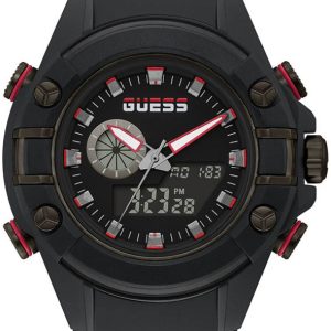 Guess Herrklocka GW0269G3 Svart/Gummi Ø47 mm