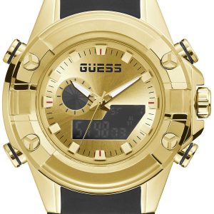 Guess Herrklocka GW0341G2 Force Gulguldstonad/Gummi Ø47 mm