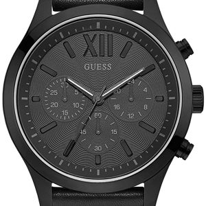 Guess Herrklocka W0789G4 Svart/Läder Ø46 mm