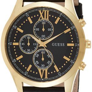 Guess Herrklocka W0876G5 Svart/Läder Ø44 mm