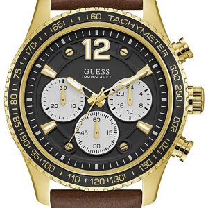 Guess Herrklocka W0970G2 Iconic Svart/Läder Ø44 mm