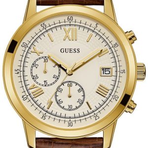 Guess Herrklocka W1000G3 Beige/Läder Ø44 mm