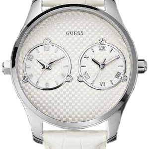 Guess Herrklocka W80043G1 Trend Vit/Läder Ø44 mm