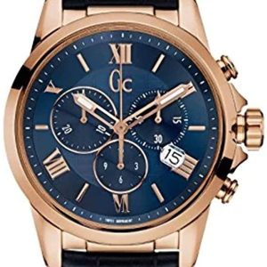 Guess Herrklocka Y08003G7 Blå/Läder Ø42 mm