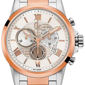 Guess Herrklocka Y08008G1 Collection Silverfärgad/Roséguldstonat