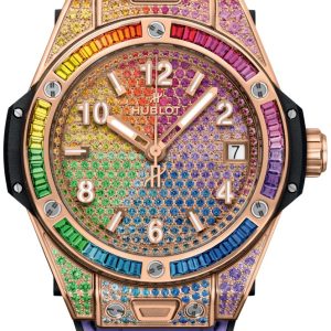 Hublot 465.OX.9900.LR.0999 Big Bang 39mm Roséguldstonad/Gummi Ø39 mm