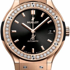 Hublot 565.OX.1480.RX.1204 Classic Fusion Svart/Gummi Ø38 mm