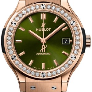 Hublot 565.OX.8980.RX.1204 Classic Fusion Grön/Gummi Ø38 mm