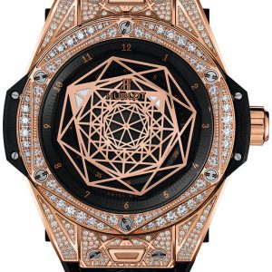 Hublot Damklocka 465.OS.1118.VR.1704.MXM18 Big Bang 39mm Svart/Gummi