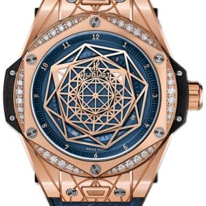 Hublot Damklocka 465.OS.7189.VR.1204.MXM19 Big Bang 39Mm Blå/Gummi