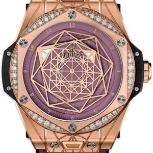 Hublot Damklocka 465.OS.89P8.VR.1204.MXM20 Big Bang 39Mm Rosa/Gummi