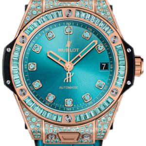 Hublot Damklocka 465.OX.898T.LR.0919 Big Bang 39Mm Blå/Gummi Ø39 mm