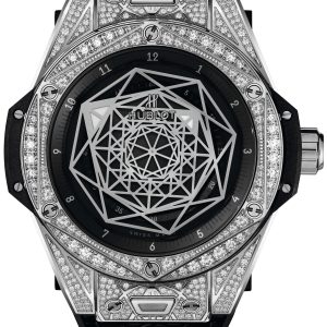 Hublot Damklocka 465.SS.1117.VR.1704.MXM18 Big Bang 39mm Svart/Gummi