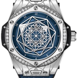 Hublot Damklocka 465.SS.7179.VR.1204.MXM19 Big Bang 39Mm Blå/Gummi