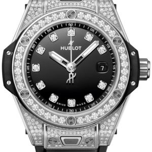 Hublot Damklocka 485.SX.1270.RX.1604 Big Bang 33mm Svart/Gummi Ø33 mm