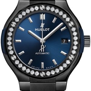 Hublot Damklocka 568.CM.7170.CM Classic Fusion Blå/Keramik Ø38 mm