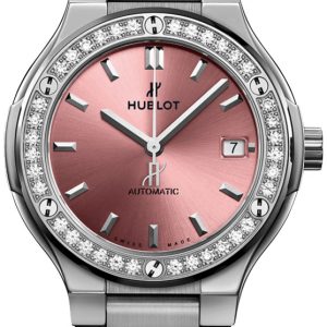 Hublot Damklocka 568.NX.891P.NX.1204 Classic Fusion Rosa/Titan Ø38 mm