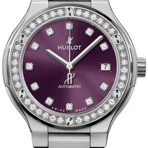 Hublot Damklocka 568.NX.897V.NX.1204 Classic Fusion Lila/Titan Ø38 mm